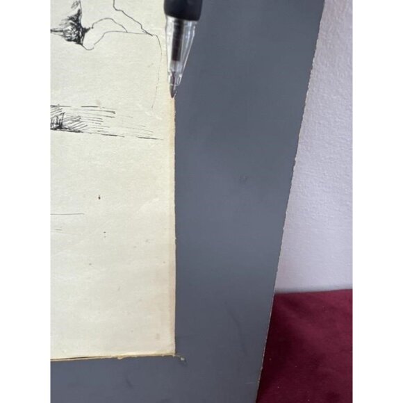 Sally B Hooff Ink Drawing “Rock Study Halibut Bay” PEI Artist Original Art - Picture 4 of 4